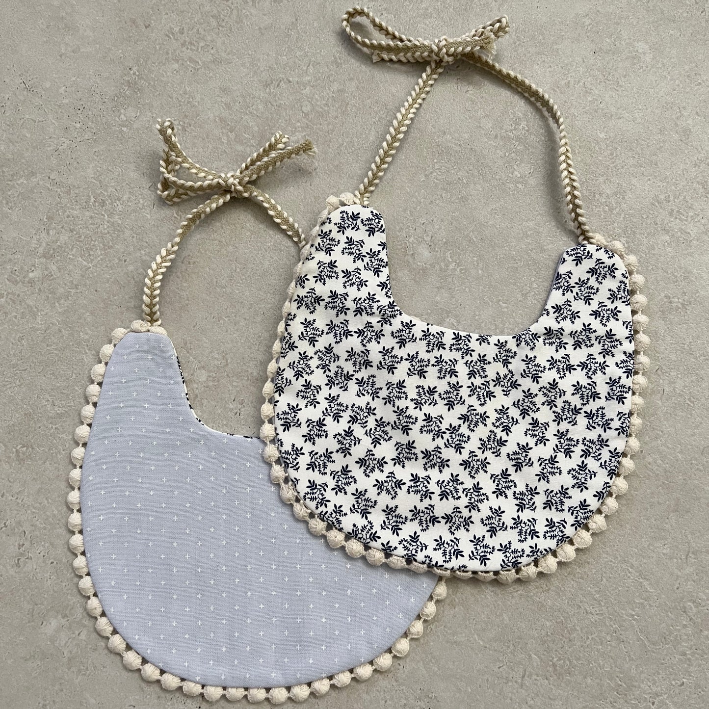 Pom Pom Bibs - Double Sided
