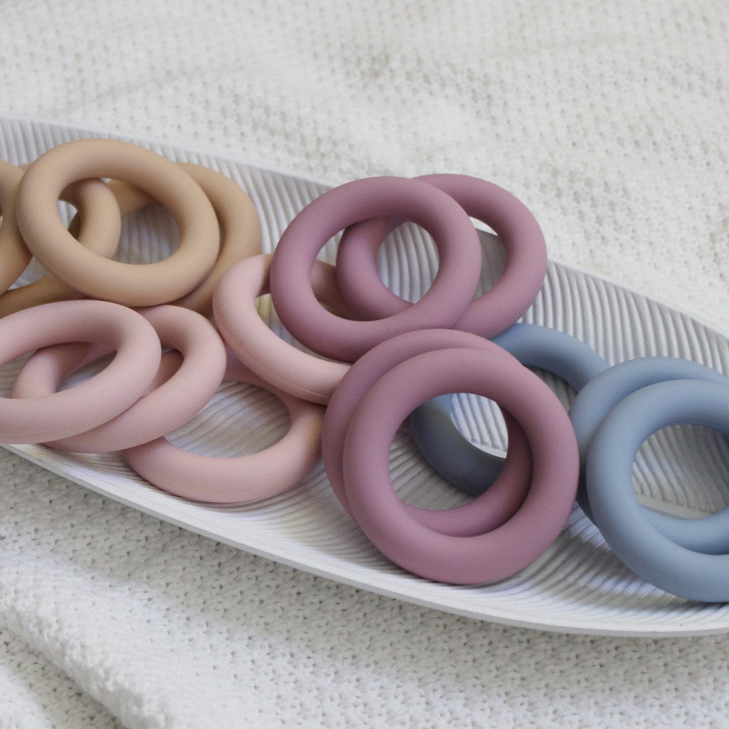 Solid Silicone Teething Ring 65mm